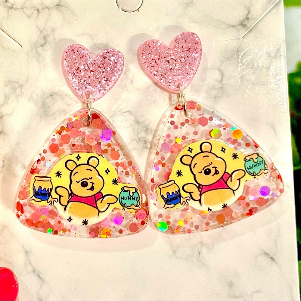 Winnie The Pooh Acrylic Earrings